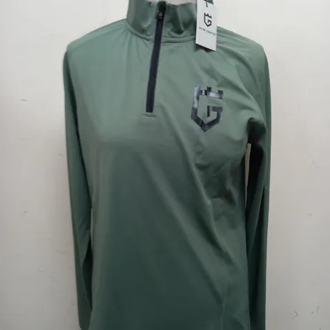 GYM CASTLE GREEN QUARTER ZIP - SIZE SMALL