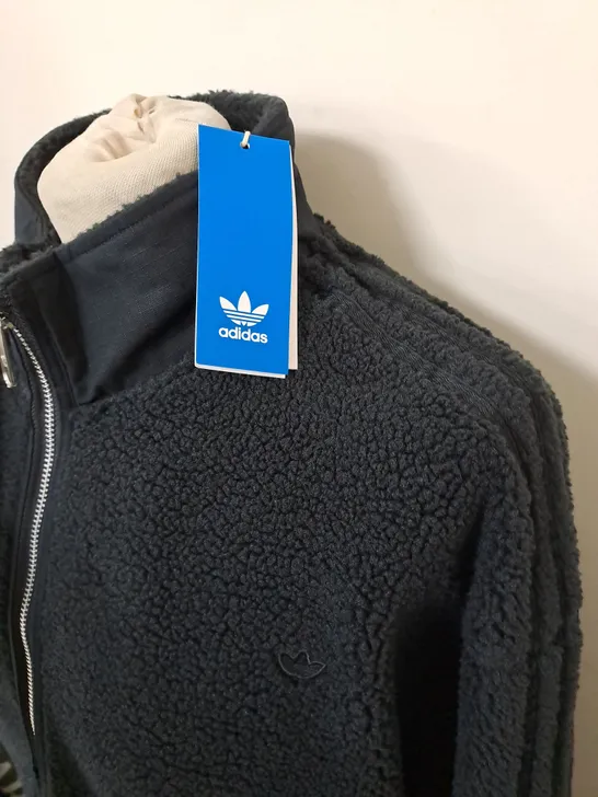 ADIDAS BLACK FLEECE 1/2 ZIP SIZE LARGE 