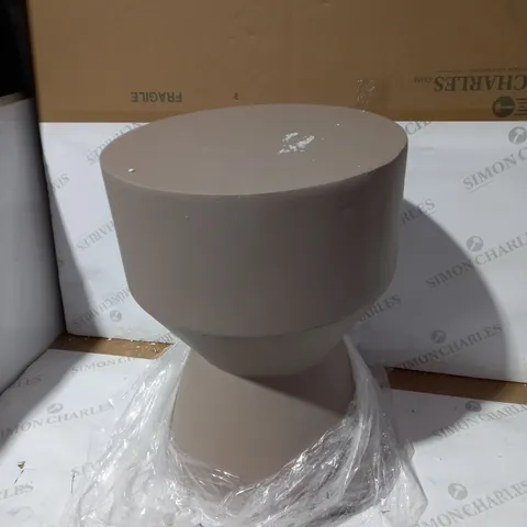 POT STOOL CREME BROWN