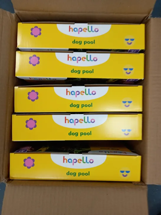 BOX OF 6 HAPELLO DOG POOLS IN BLUE 20CMX80CM