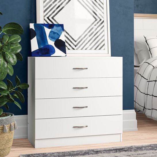 BOXED MISTAYA 4 DRAWER CHEST - WHITE