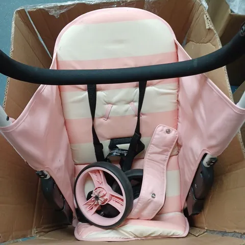 MY BABIIE BILLIE FAIERS MB30 PUSHCHAIR, PINK STRIPES