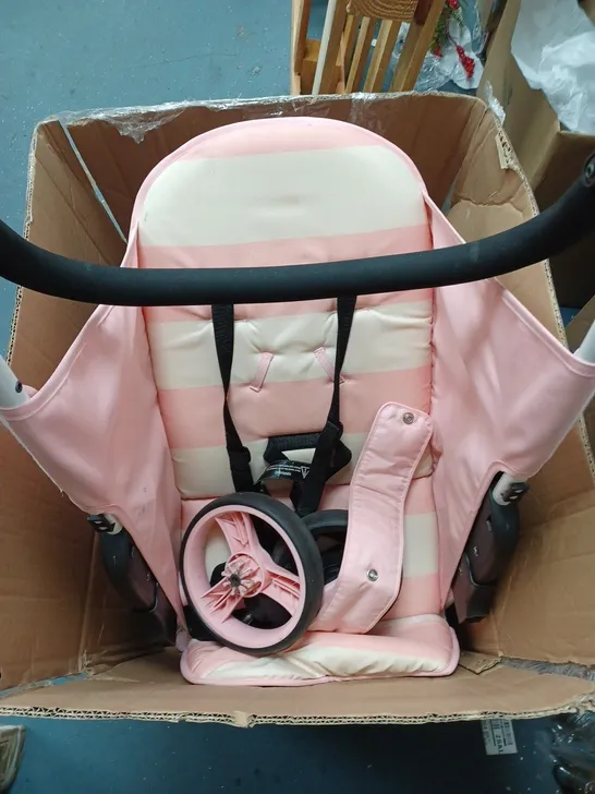 MY BABIIE BILLIE FAIERS MB30 PUSHCHAIR, PINK STRIPES RRP £155