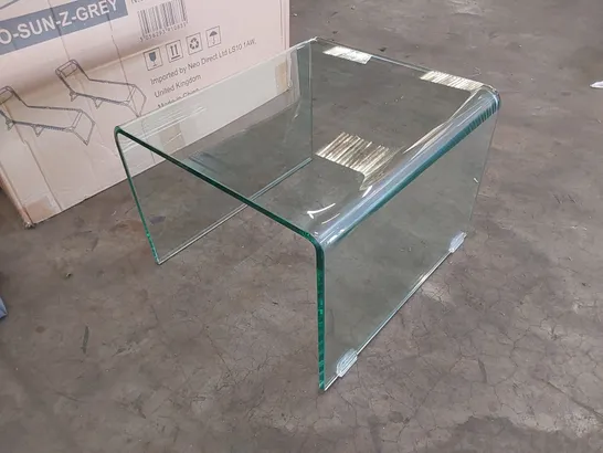 DESIGNER TEMPERED GLASS SIDE TABLE 