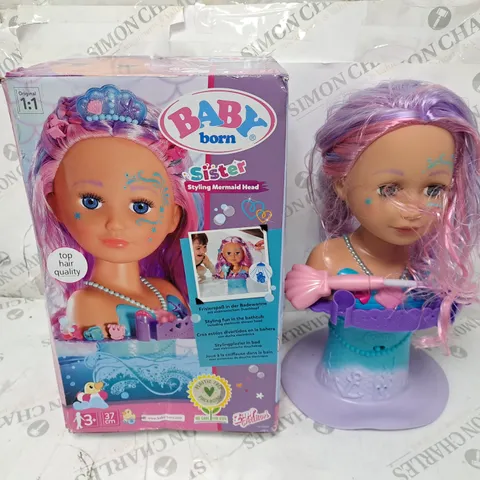 BOXED BABY BORN SISTER STYLING MERMAID HEAD