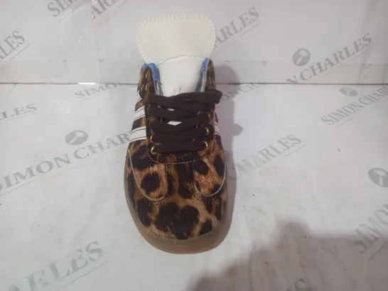 PAIR OF ADIDAS WALES BONNER SHOES IN ANIMAL PRINT UK SIZE 6.5