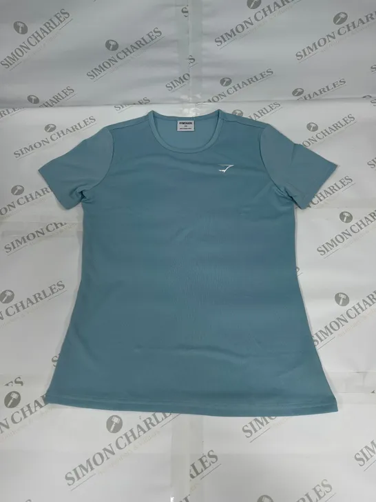 GYMSHARK SHORT SLEEVED BREATHABLE TRAINING T SHIRT IN BLUE SIZE XS