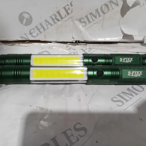 SFIXX SET OF 2 LED TORCHES IN DARK GREEN