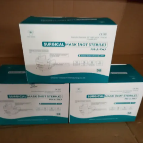 LOT OF 3 50-PACKS OF NON STERILE SURGICAL MASKS 