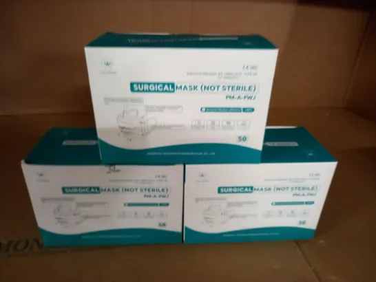 LOT OF 3 50-PACKS OF NON STERILE SURGICAL MASKS 