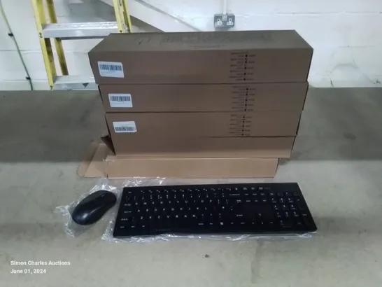 5 BOXED WIRELESS KEYBOARDS WITH WIRELESS MOUSE IN BLACK