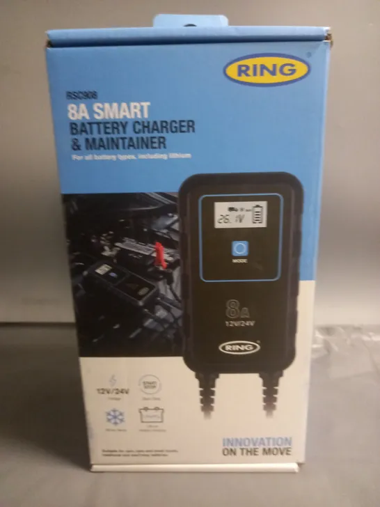 RING 8A SMART BATTERY CHARGER & MAINTAINER