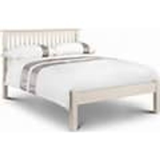 BOXED BARCELONA 135CM LOW FOOT END BEDFRAME IN WHITE - 2 BOXES