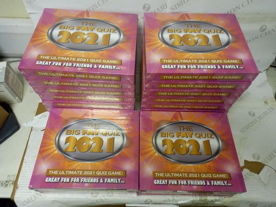 BOX OF APPROX 20 BOXED AND SEALED BIG FAT QUIZ GAME 2021