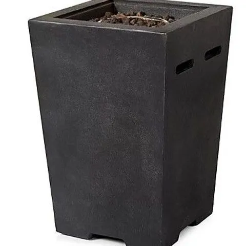 BRAND NEW BOXED INNOVATORS SQUARE TAPERED FIREPIT WITH HIDDEN GAS COMPARTMENT