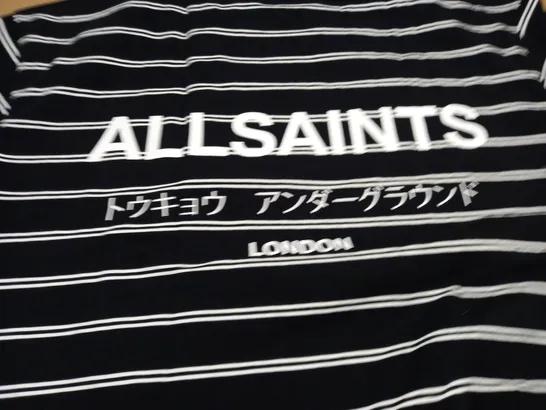 ALL SAINTS UNDERGROUND STRIPE T-SHIRT - M