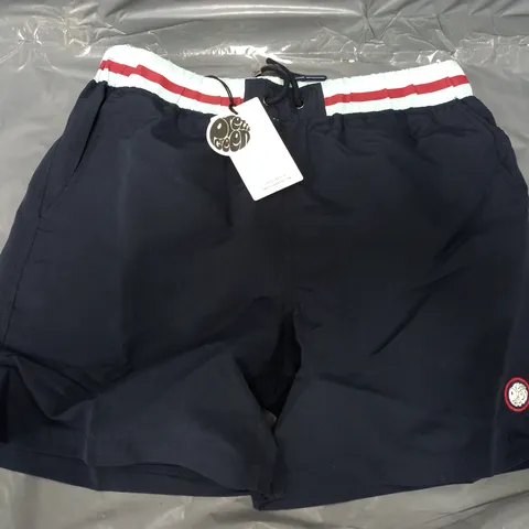 PRETTY GREEN TILBY SWIM SHORTS IN NAVY - XL