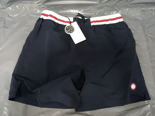 PRETTY GREEN TILBY SWIM SHORTS IN NAVY - XL