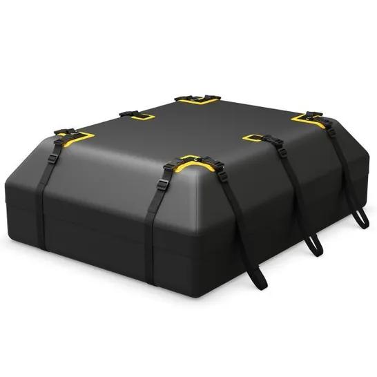 BOXED COSTWAY 600L CAR ROOF BAG FOR ALL VEHICLES WITH/WITHOUT RACKS - BLACK