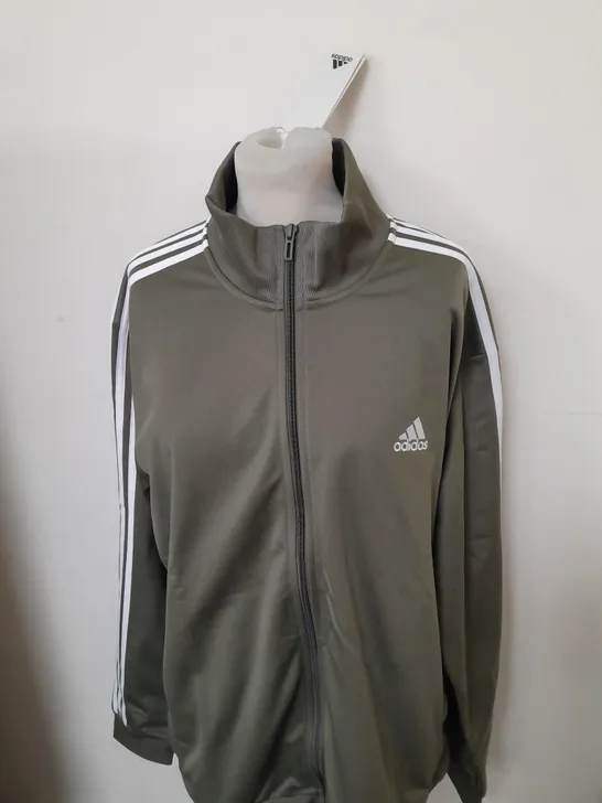 ADIDAS LOGO ZIPPED TRACKSUIT TOP SIZE XL