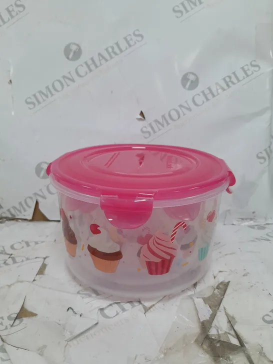 3 PIECE CUPCAKE PRINT FOOD CONTAINERS