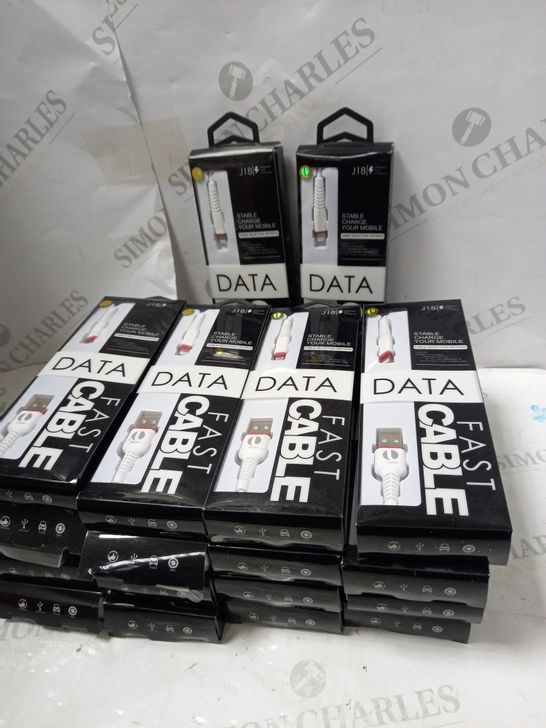 LOT OF APPROX 15 DATA FAST USB CABLES, FAST CHARGING