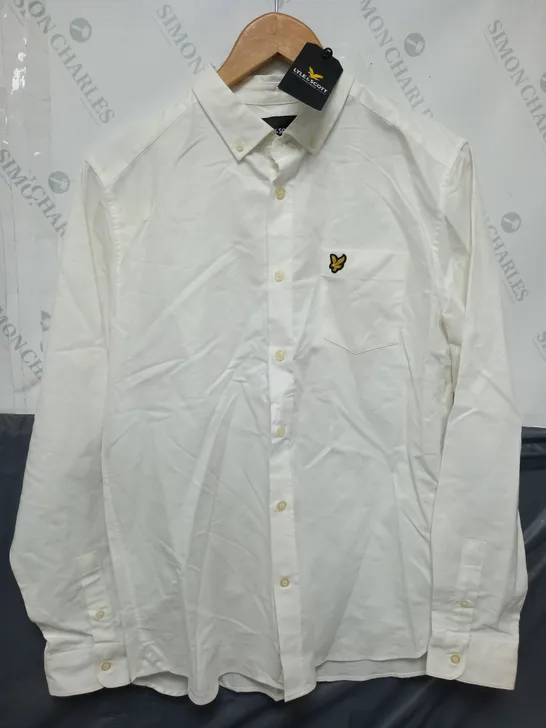 LYLE & SCOTT OXFORD SHIRT IN WHITE - MEDIUM