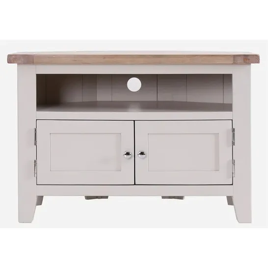 BOXED TV STAND FOR TV'S UP TO 42" FINISH: LIGHT GREY