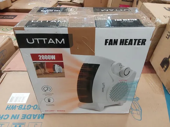 BOXED 2000W FAN HEATER - WHITE 