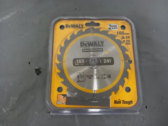 DEWALT CONSTRUCTION CIRCULAR SAW BLADE 165 X 20MM X 24T - DEWDT1949QZ