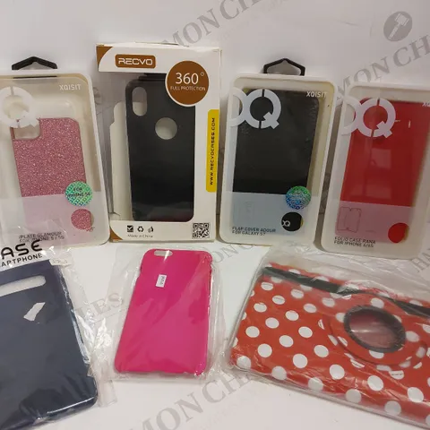 BOX OF APPROX 40 ASSORTED PHONE/TABLET CASES FOR VARIOUS PHONES