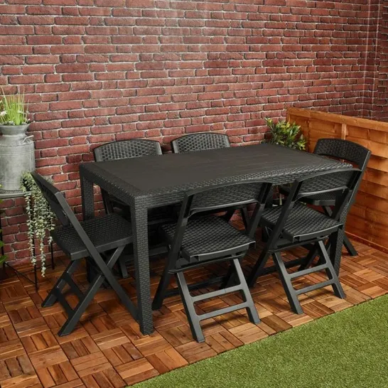 BOXED WINDBER RECTANGULAR 6 - PERSON DINING SET (2 BOXES)