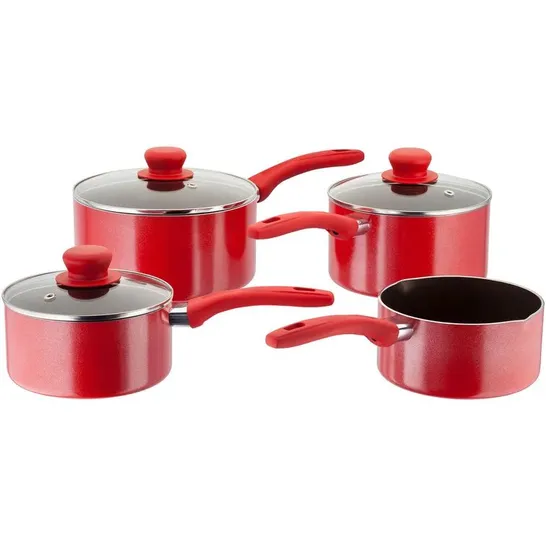 BOXED JUCGE RADIANT 4 PIECE ALUMINIUM NON STICK SAUCEPAN SET 