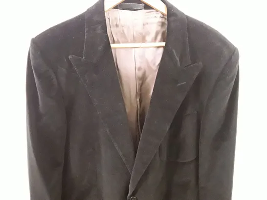 OAKS BLACK COTTON SUIT JACKET - 58