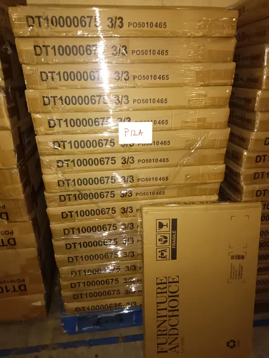 PALLET CONTAINING 36 BOXED PEAKE FURNITURE PARTS - BOXES 3 OF 3 ONLY