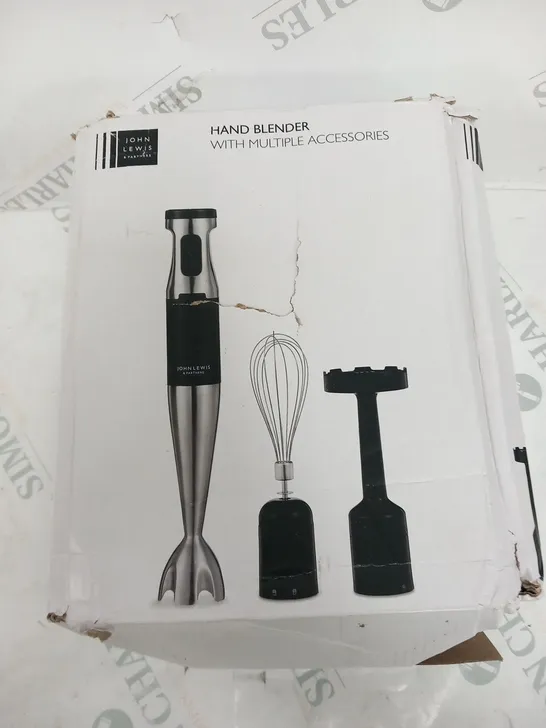 BOXED JOHN LEWIS HAND BLENDER WITH ACCESSORIES