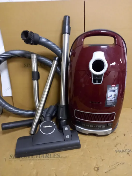 MIELE COMPLETE C3 PURE RED POWERLINE, BAGGED CYLINDER VACUUM CLEANER, CORDED