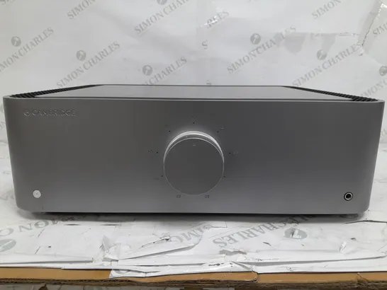 BOXED CAMBRIDGE AUDIO EDGE A STEREO AMPLIFIER IN GREY - COLLECTION ONLY