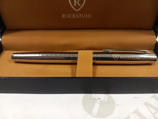 RUCKSTUHL STAINLESS STEEL LUXURY PEN IN GIFT BOX – HAND ASSEMBLED