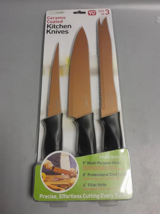 EASYCOOK SET OF 3 KITCHEN KNIVES