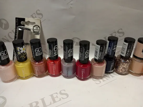 ASSORTMENT OF NAIL LACQUER PREMIUM BRANDS APPROX 20 ITEMS 