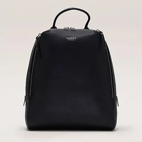 OSPREY LONDON OXFORD LEATHER BACKPACK IN BLACK