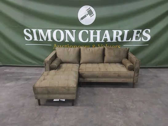 NEW ORLEANS CORNER CHAISE SOFA - OLIVE GREEN