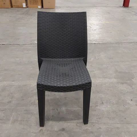 DARK GREY RATTAN CHAIR (1 ITEM)