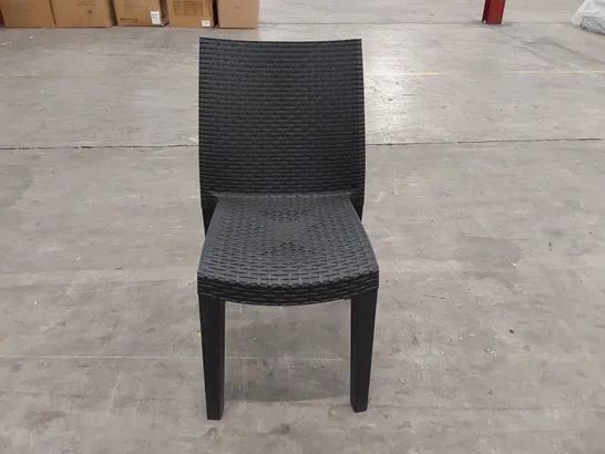 DARK GREY RATTAN CHAIR (1 ITEM)