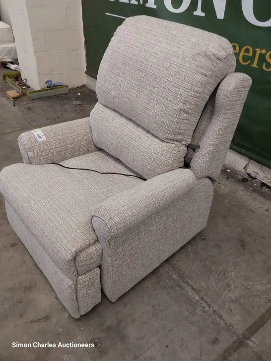 QUALITY BRITISH DESIGNER G PLAN NEWMARKET POWER RECLINING EASY CHAIR LOOM SHALE 