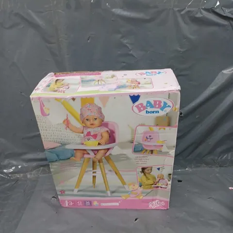 BOXED BABY BORN HIGH CHAIR 