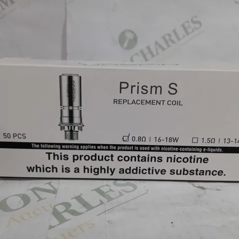 BOX OF APPROX 50 INNOKIN PRISM S REPLACEMENT COILS - 16-18W