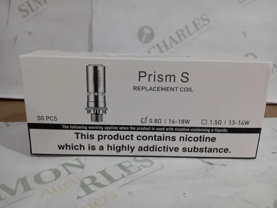 BOX OF APPROX 50 INNOKIN PRISM S REPLACEMENT COILS - 16-18W