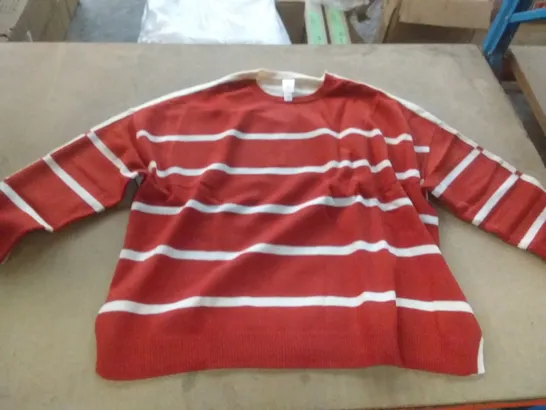 BOX OF APPROXIMATELY 14 MARLA WYNEE LAYERS RED & WHITE SWEATERS - XL 